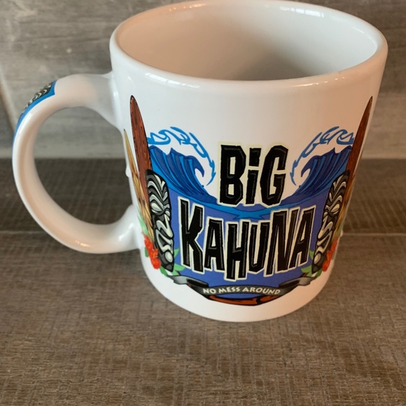 BIG KAHUNA Hawaii 20 oz Coffee Cup Mug, The Islander Group, Tiki - Picture 2 of 5